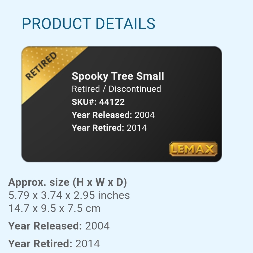 Retired 2004 LEMAX Halloween Spooky Town "Tree Small" - Picture 2 of 6